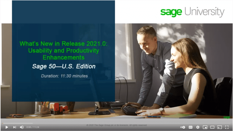 What's New in Sage 50 2021.0