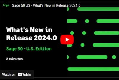 What's New in Sage 50 2024.0 Video